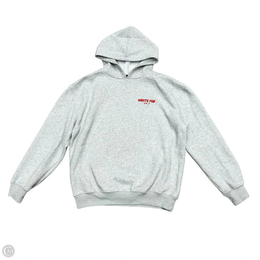 Sweatshirt Hoodie By White Fox In Grey & Red, Size: M/L