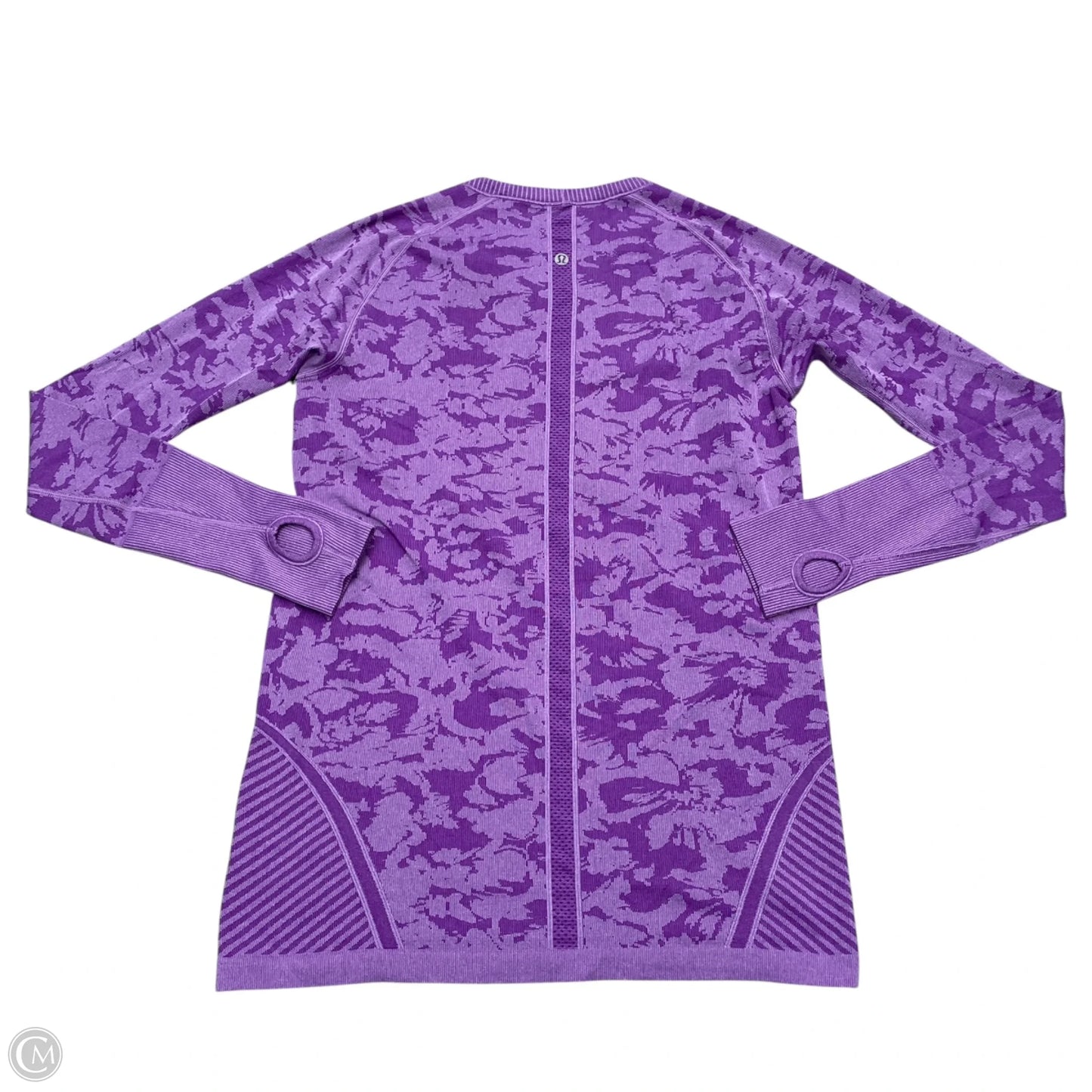 Athletic Top Long Sleeve Crewneck By Lululemon In Purple, Size: L