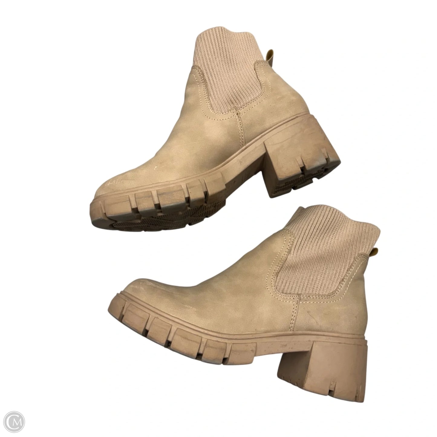 Boots Ankle Heels By Madden Girl In Tan, Size: 8