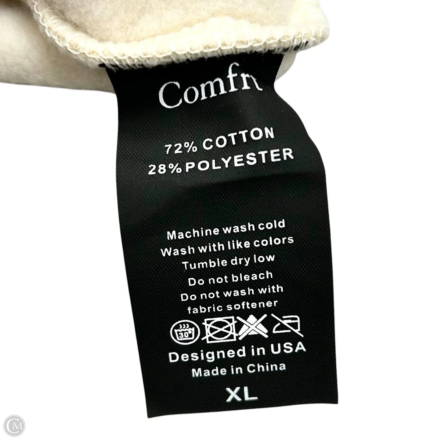 Sweatshirt Hoodie By Comfrt In Tan, Size: Xl