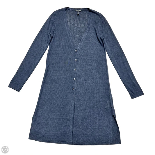 Sweater Cardigan By Eileen Fisher In Navy, Size: Xs