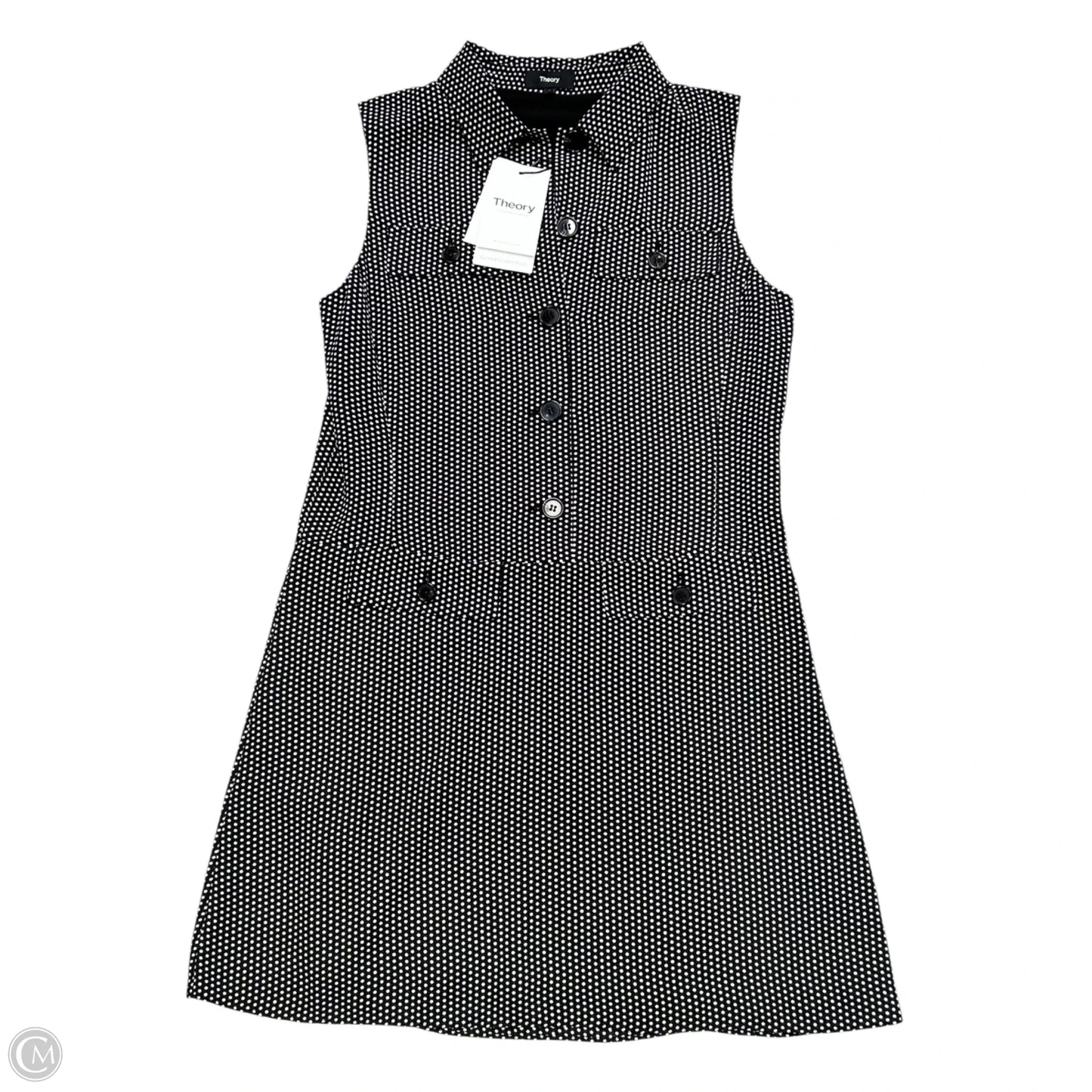 Dress Casual Short By Theory In Black & White, Size: S