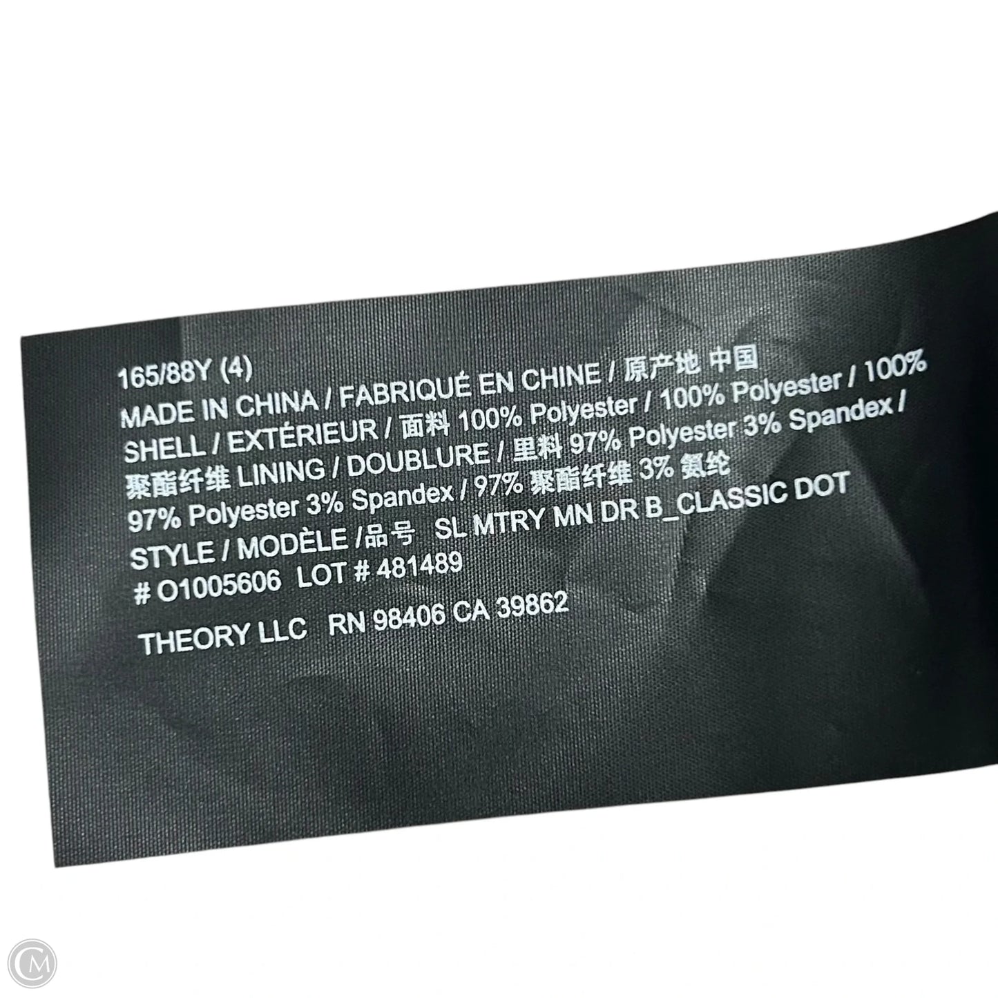Dress Casual Short By Theory In Black & White, Size: S