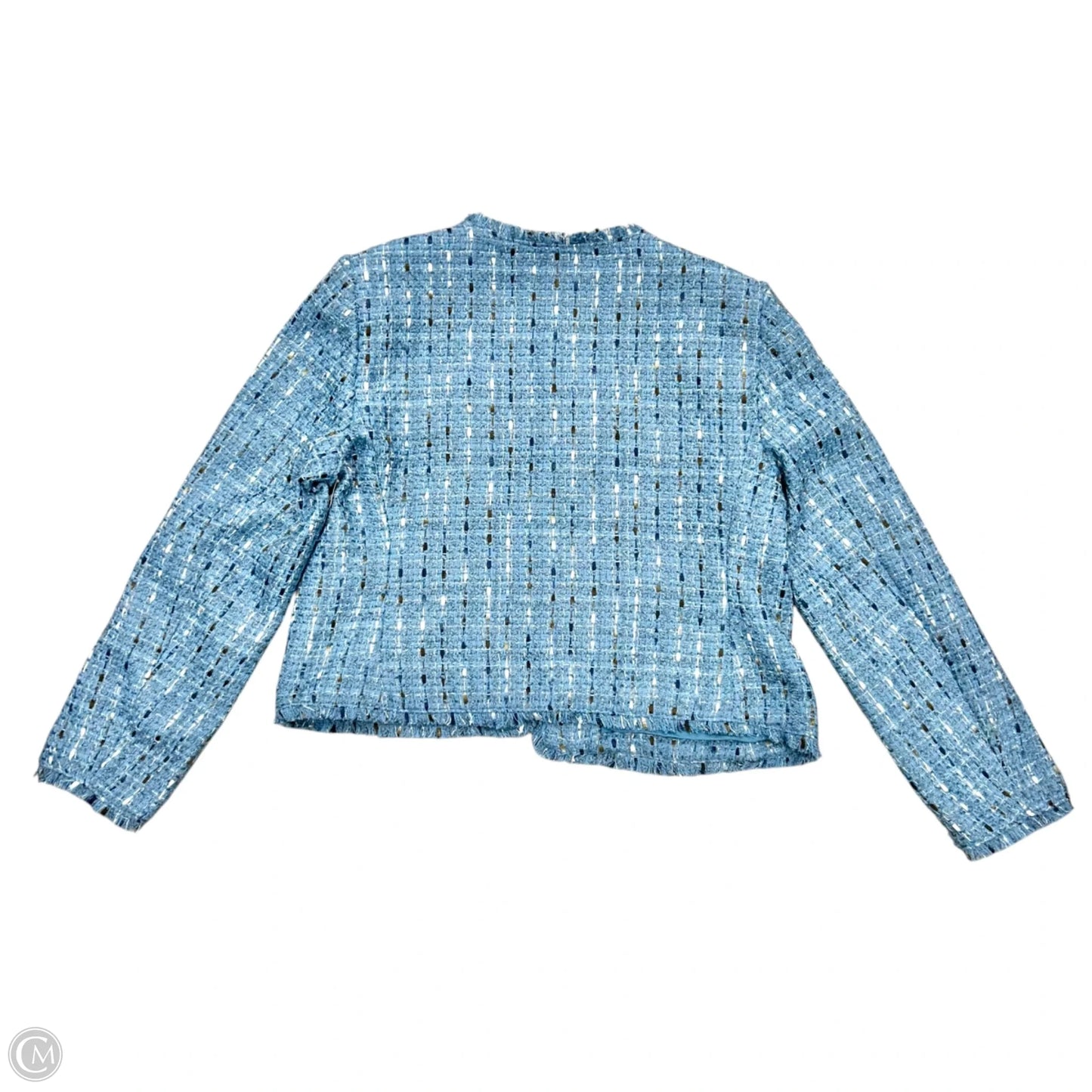 Blazer By Loft In Blue & White, Size: L