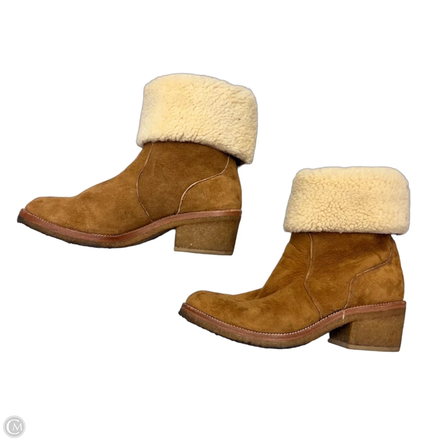 Boots Designer By Coach In Tan, Size: 7.5