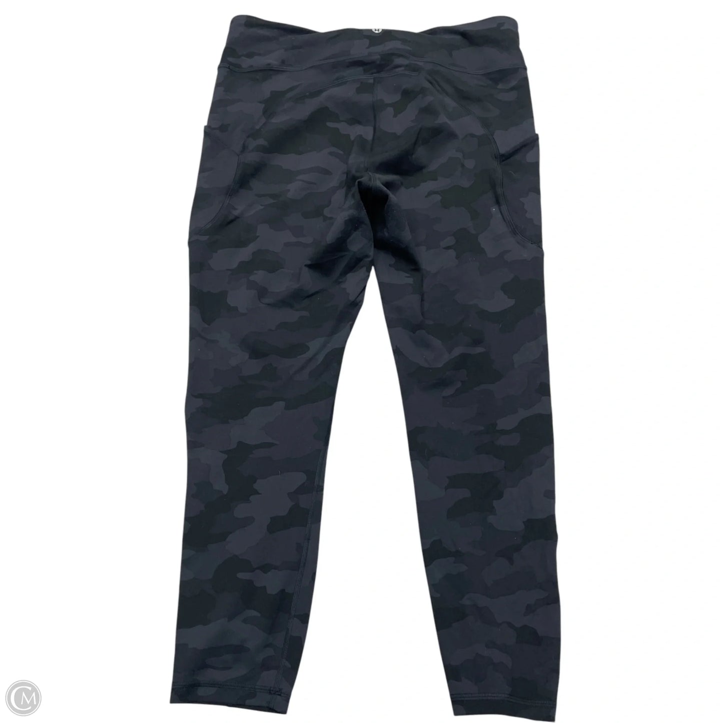 Athletic Leggings By Lululemon In Black & Grey, Size: L