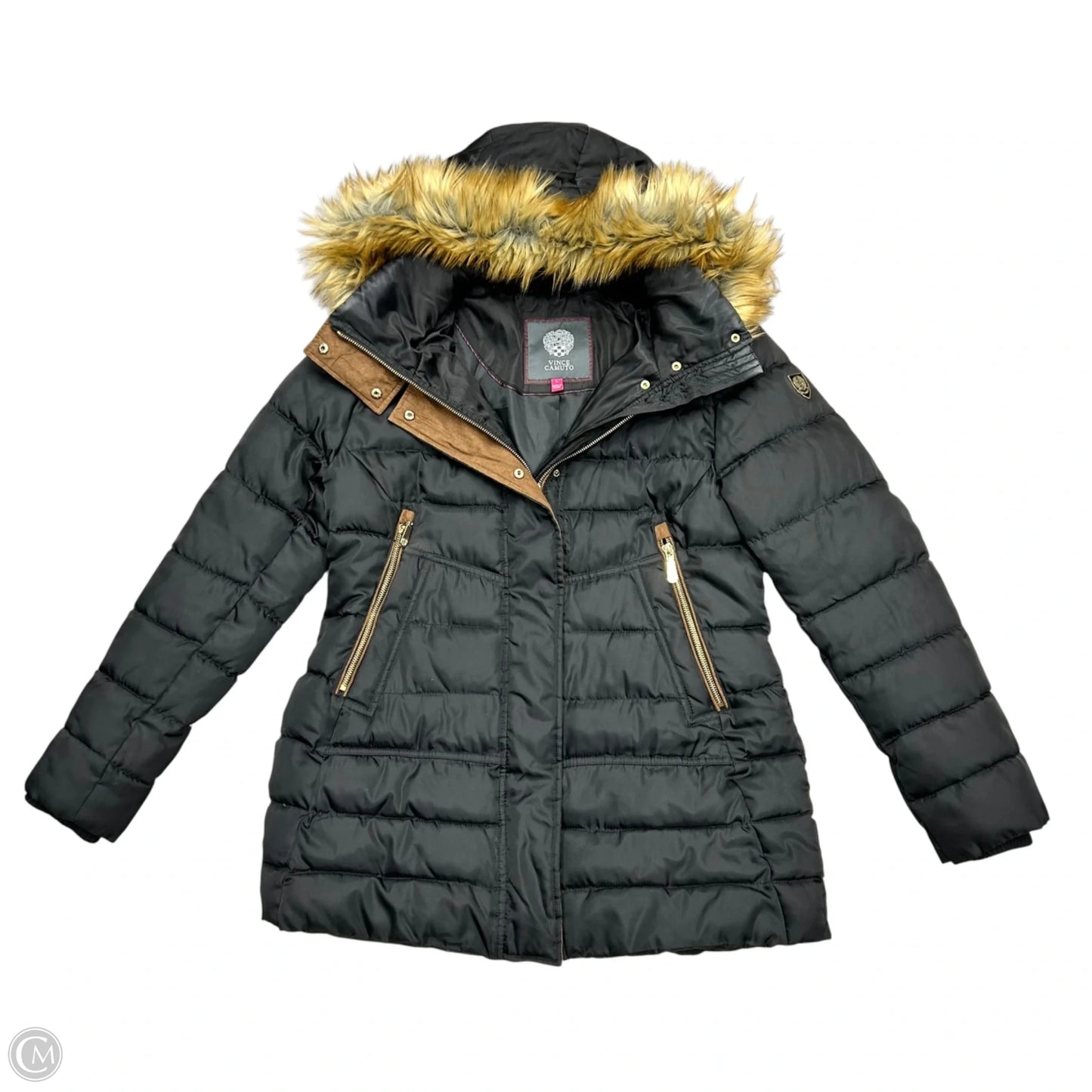 Coat Parka By Vince Camuto In Black, Size: L