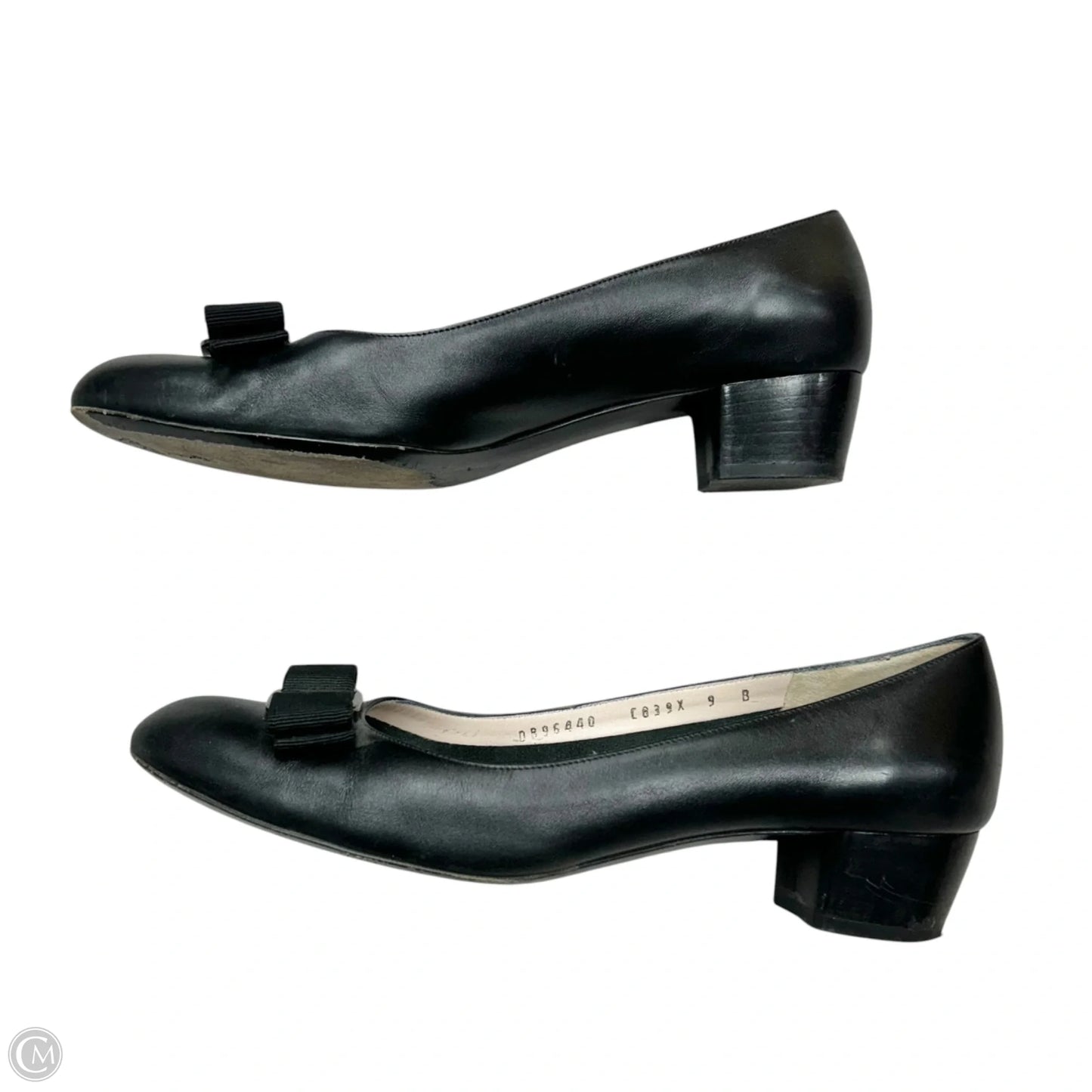 Shoes Luxury Designer By Ferragamo In Black, Size: 9