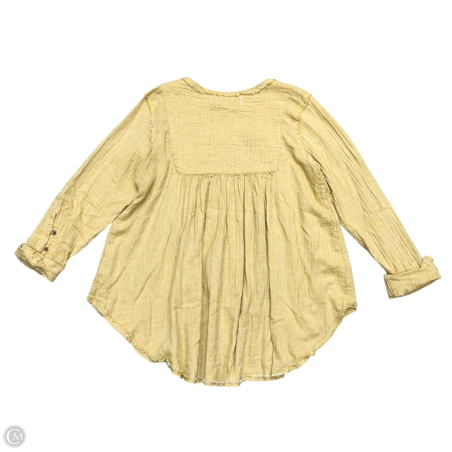Top Long Sleeve By We The Free In Yellow, Size: L
