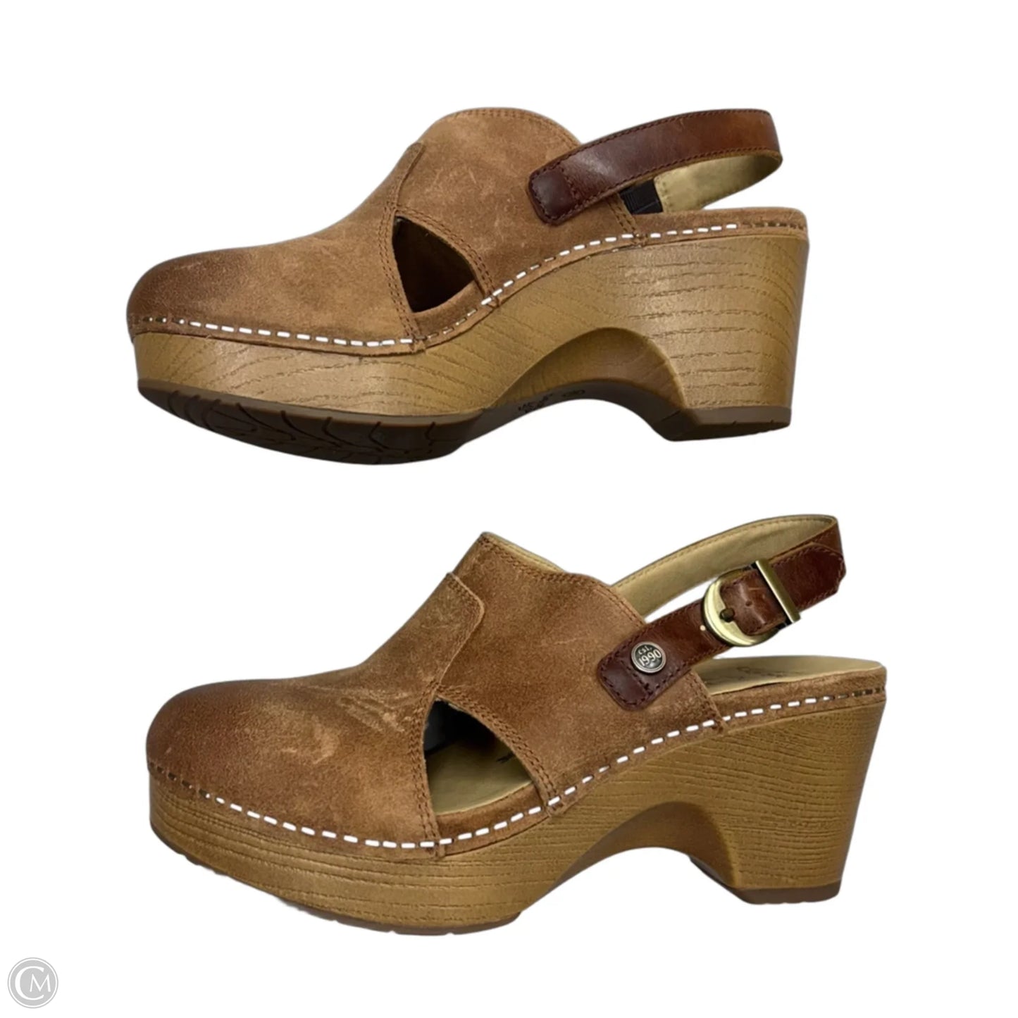 Shoes Heels Wedge By Dansko In Tan, Size: 7.5