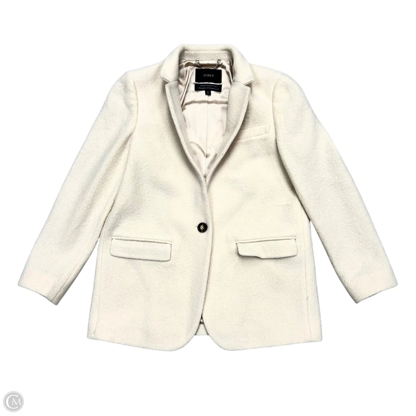 Coat Wool By J. Crew In Cream, Size: M