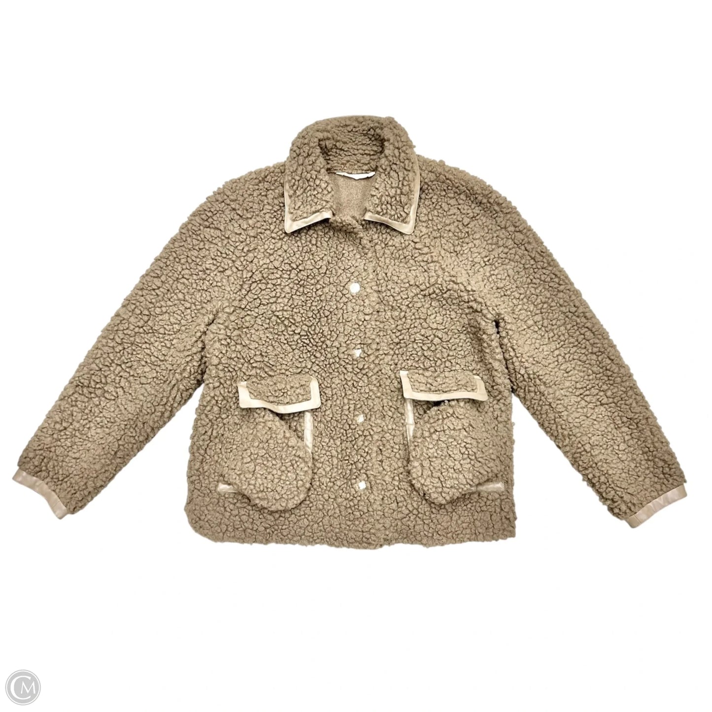 Jacket Faux Fur & Sherpa By Soft Surroundings In Taupe, Size: M