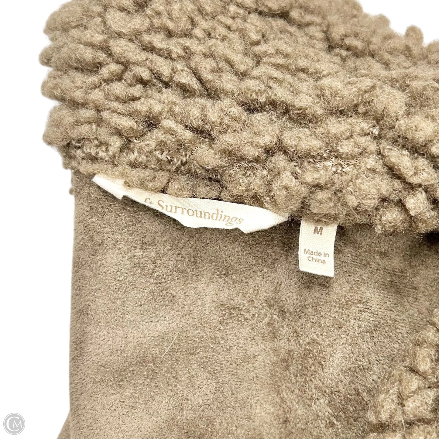 Jacket Faux Fur & Sherpa By Soft Surroundings In Taupe, Size: M