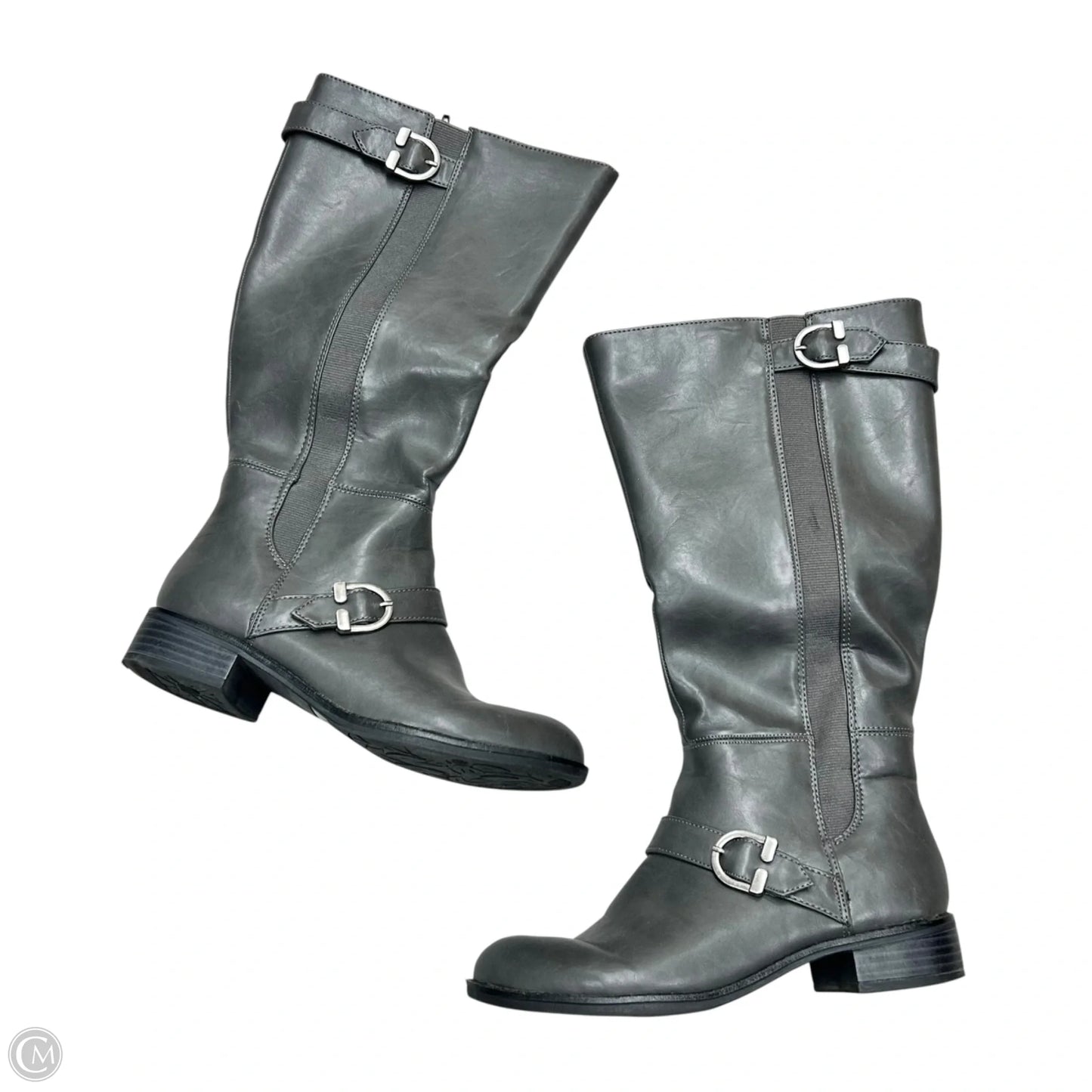Boots Knee Flats By Life Stride In Grey, Size: 6