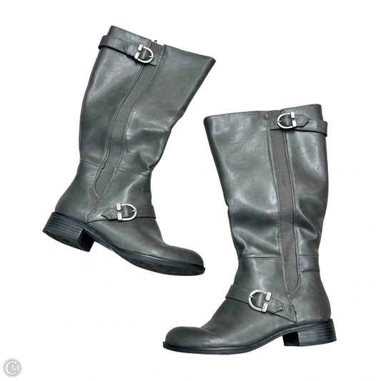 Boots Knee Flats By Life Stride In Grey, Size: 6