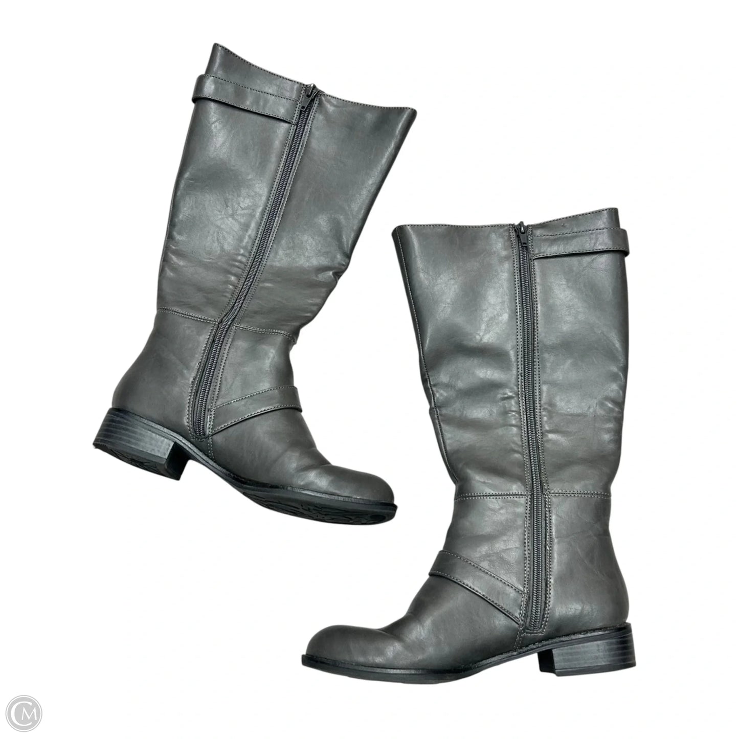 Boots Knee Flats By Life Stride In Grey, Size: 6