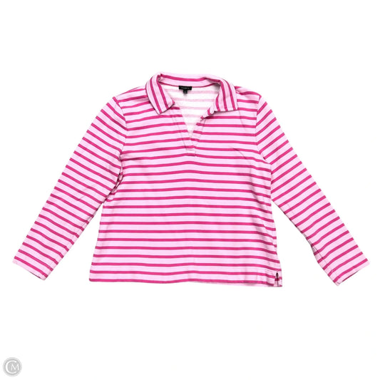 Sweatshirt Collar By Talbots In Pink, Size: L
