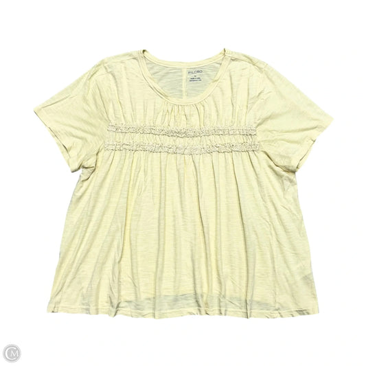 Top Short Sleeve By Pilcro In Yellow, Size: Xl