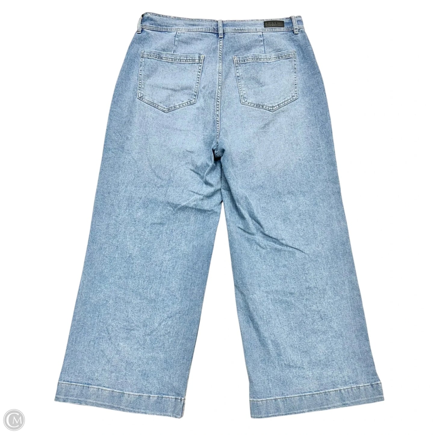 Jeans Wide Leg By Nicole By Nicole Miller In Blue Denim, Size: 14