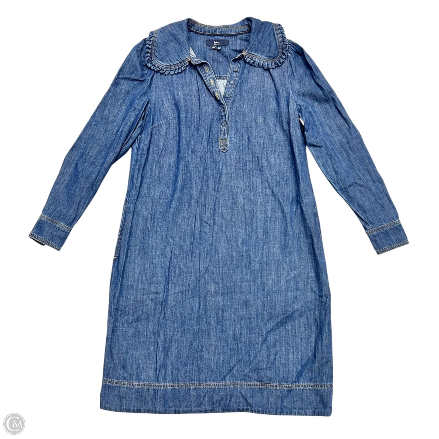 Dress Casual Short By Boden In Blue Denim, Size: M