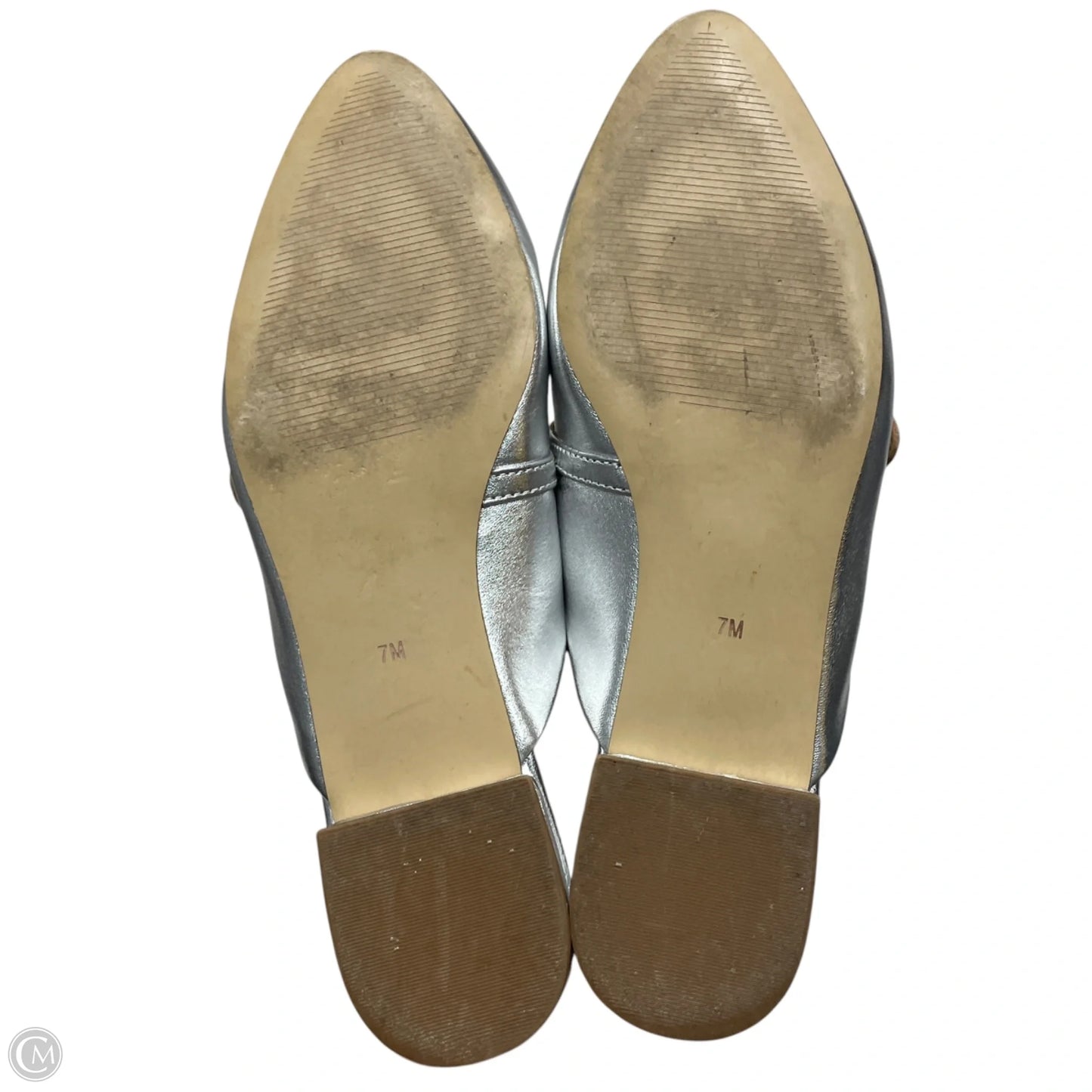 Shoes Flats By Talbots In Silver, Size: 7