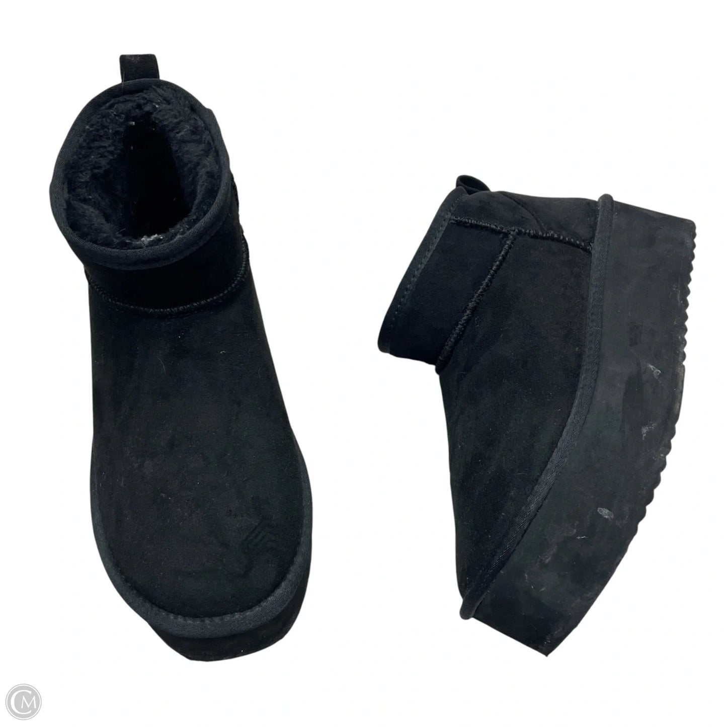 Boots Ankle Flats By Soda In Black, Size: 10
