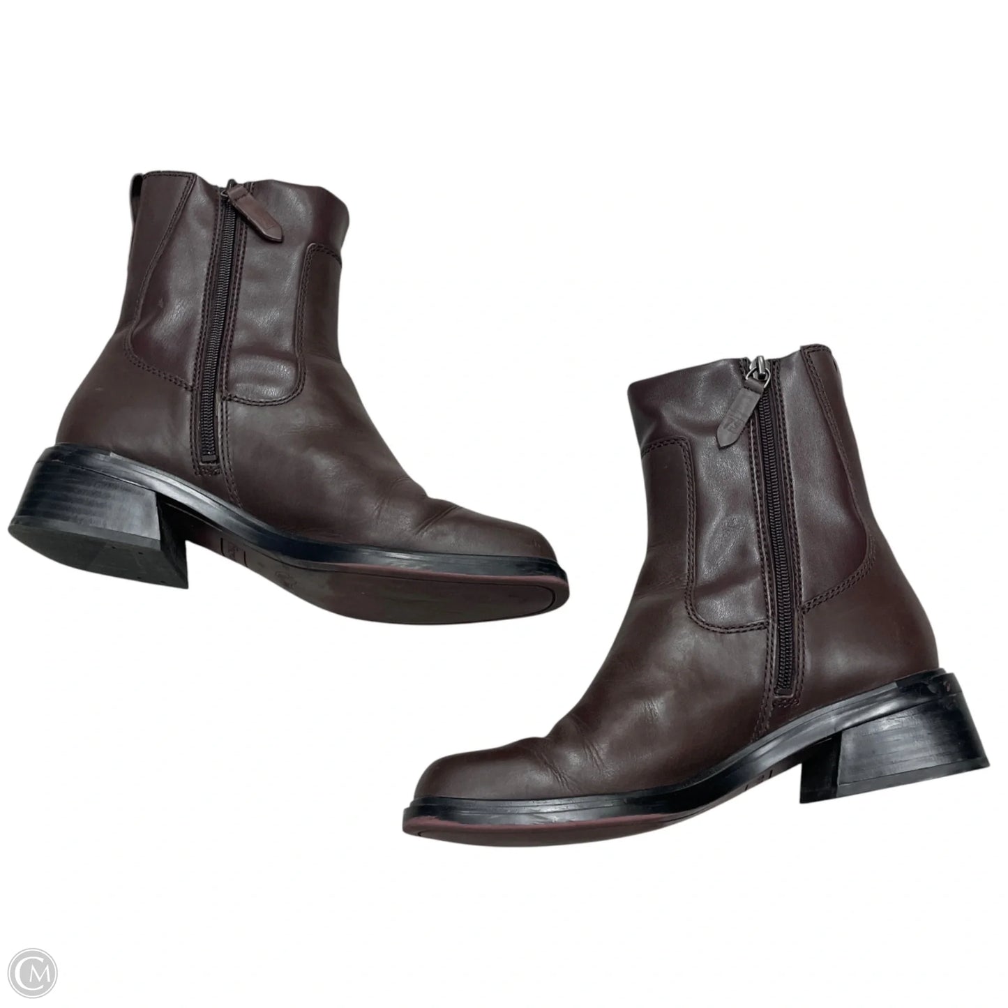 Boots Ankle Heels By Franco Sarto In Brown, Size: 7.5