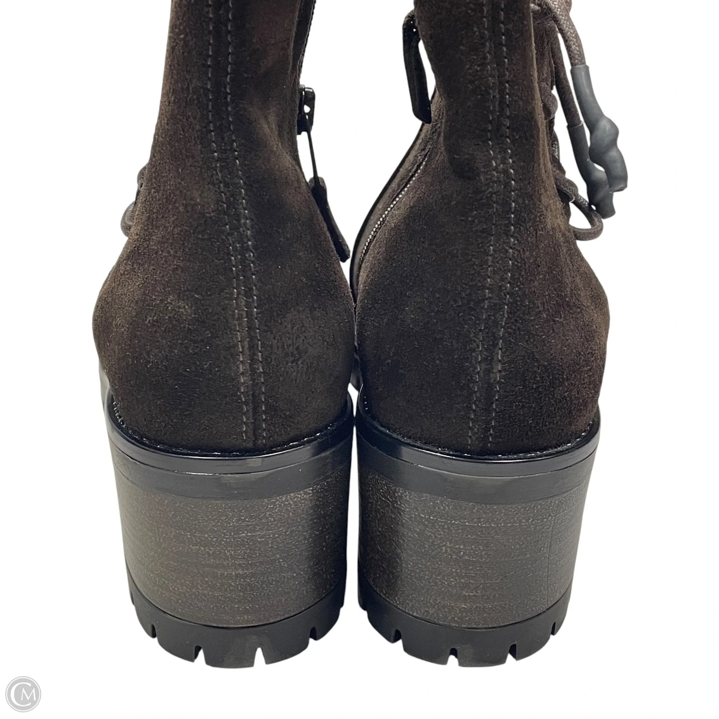 Boots Ankle Heels By Miz Mooz In Brown, Size: 10.5