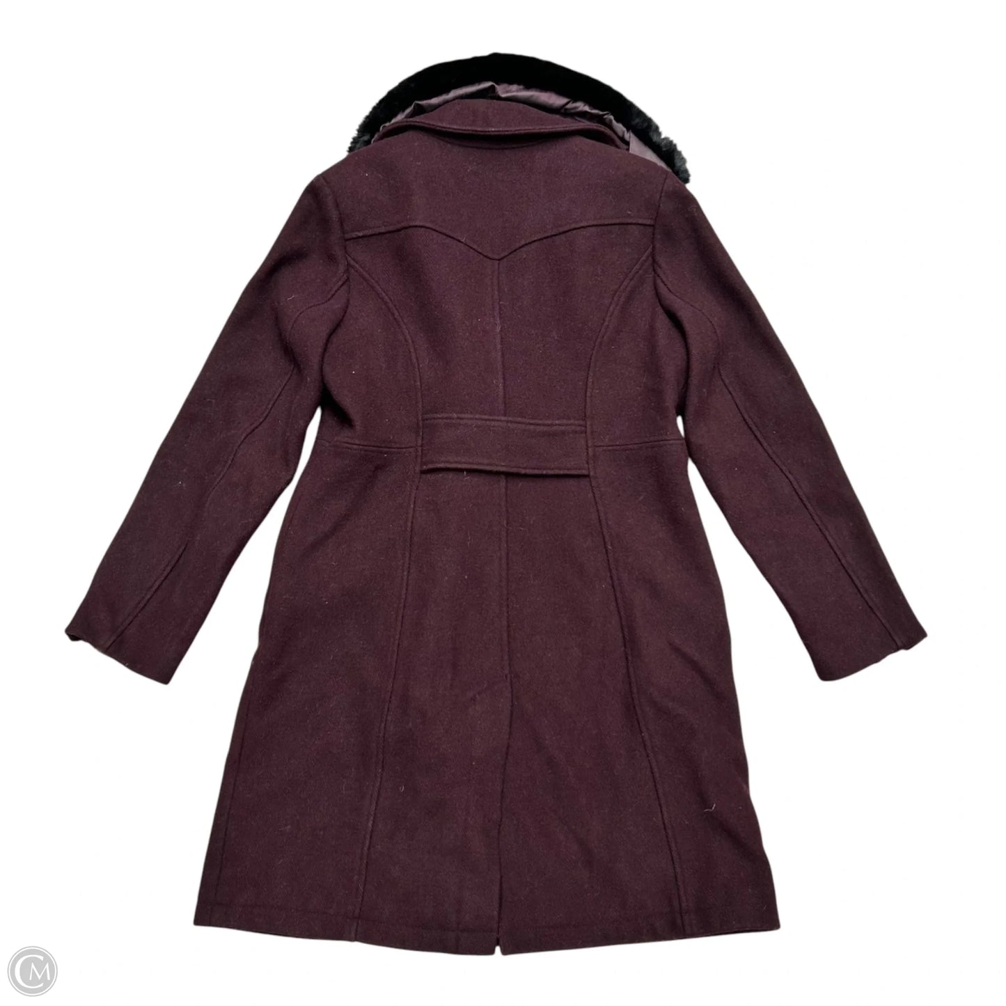 Coat Peacoat By Michael By Michael Kors In Maroon, Size: M