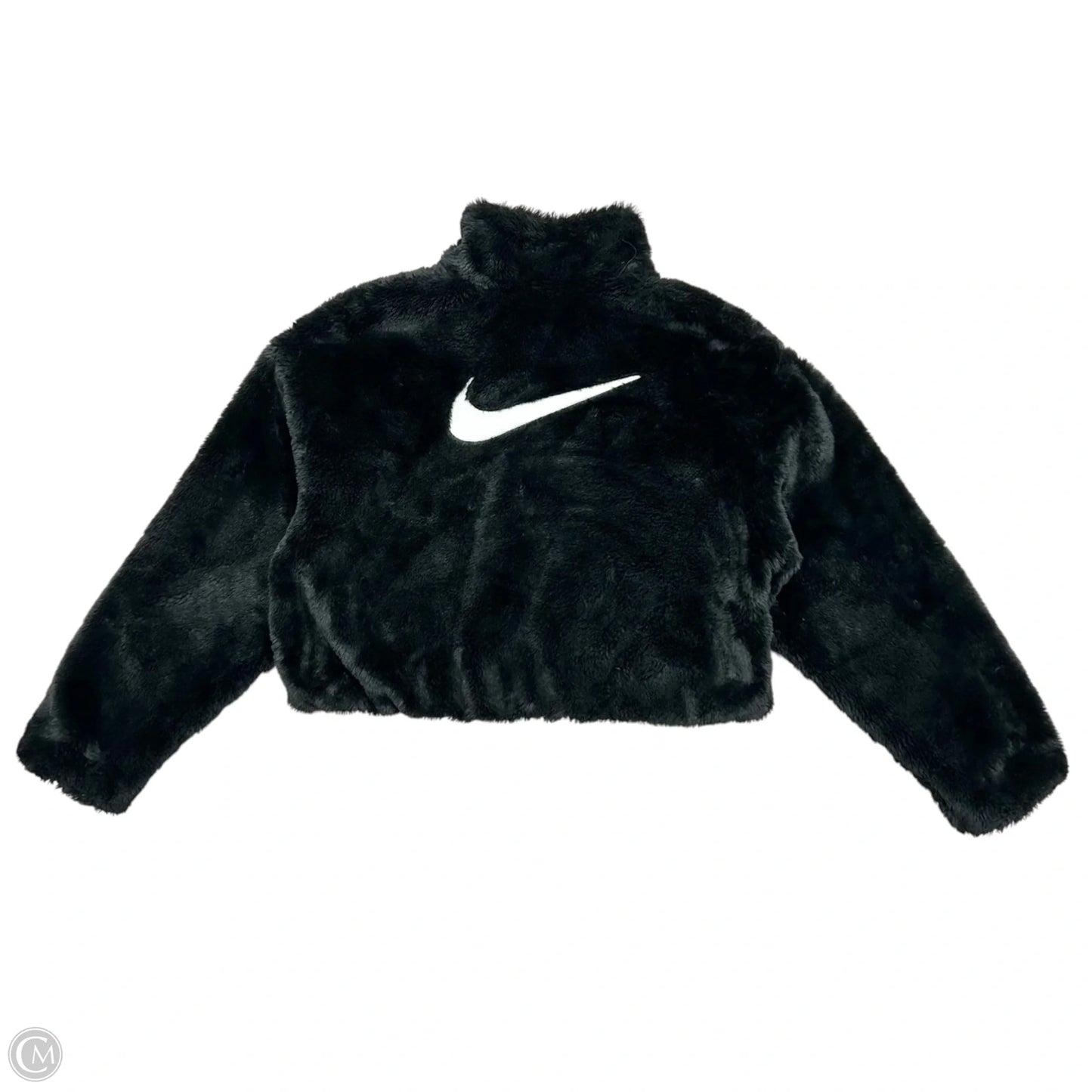 Jacket Faux Fur & Sherpa By Nike Apparel In Black, Size: M