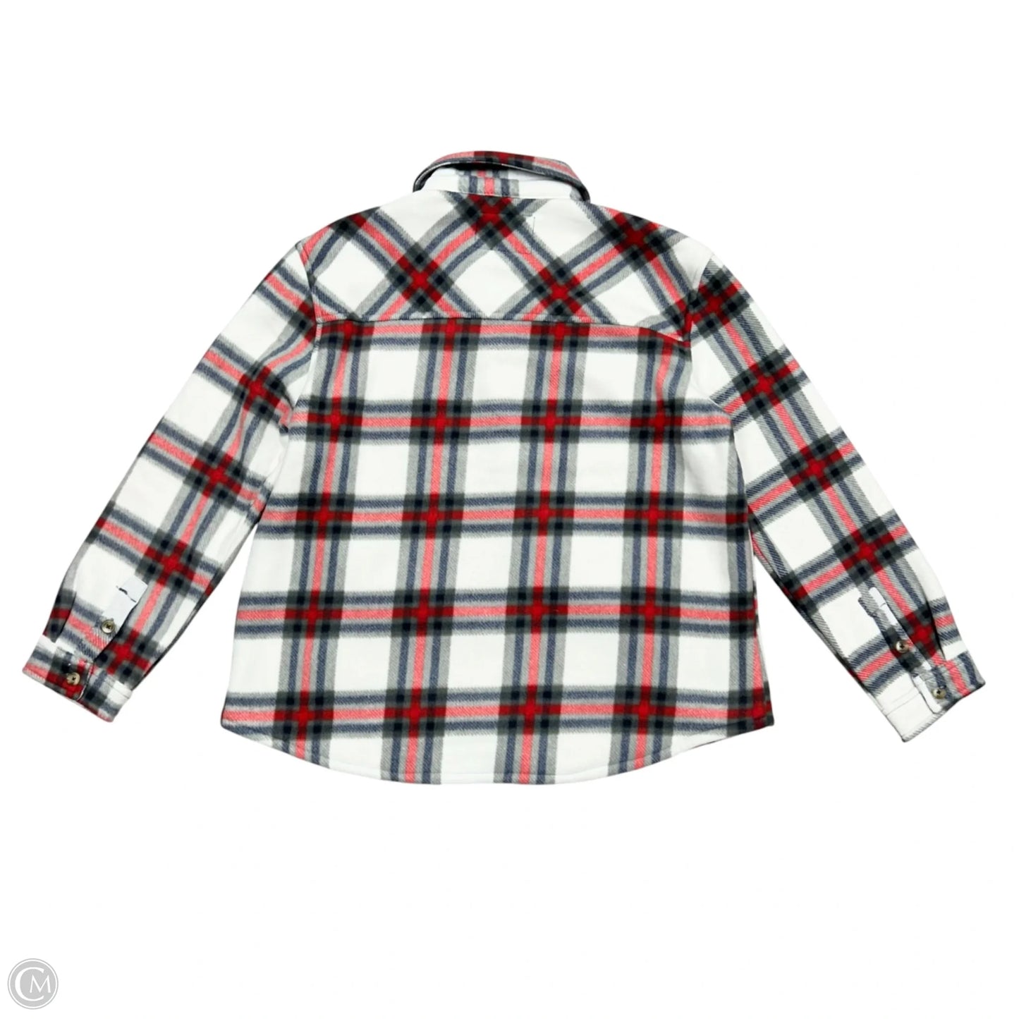 Jacket Shirt By Sage In Plaid Pattern, Size: Xl