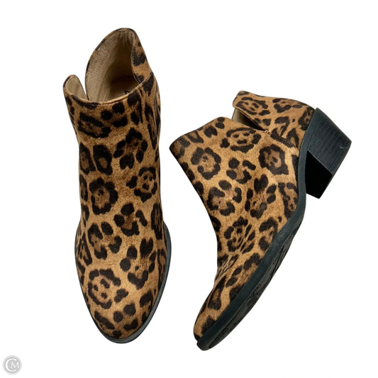 Boots Ankle Heels By Life Stride In Leopard Print, Size: 8