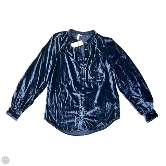 Top Long Sleeve By Pilcro In Navy, Size: Xxs