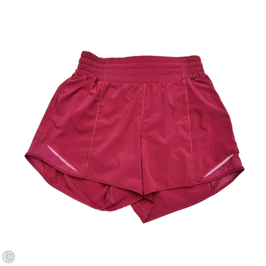 Athletic Shorts By Lululemon In Maroon, Size: S