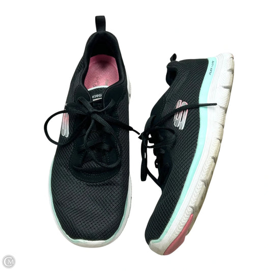 Shoes Athletic By Skechers In Black & Blue, Size: 8.5