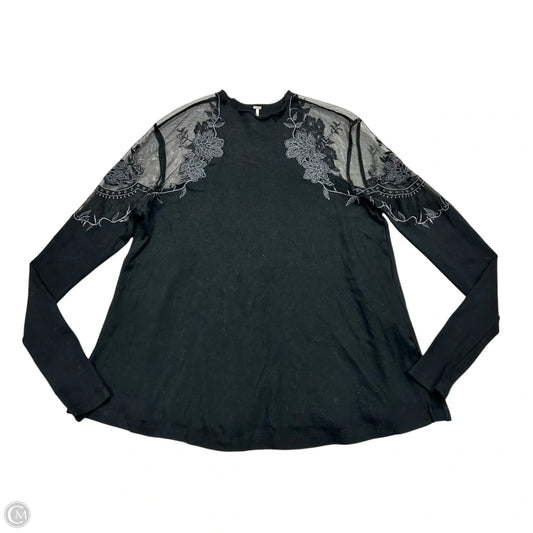 Top Long Sleeve By Free People In Black, Size: M