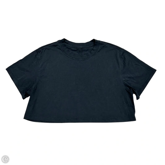 Athletic Top Short Sleeve By Lululemon In Black, Size: S