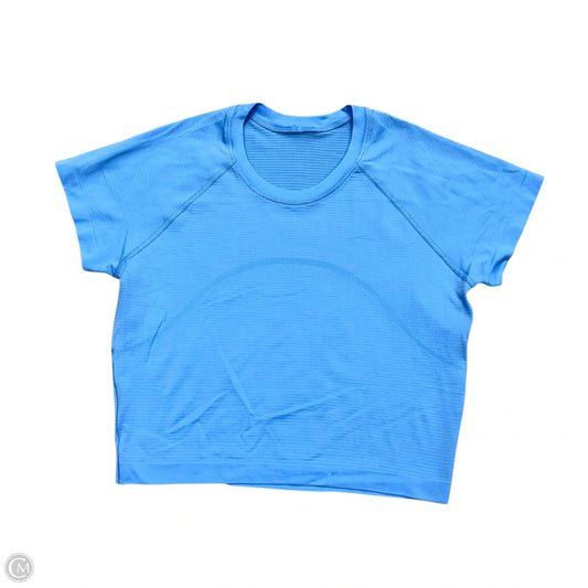 Athletic Top Short Sleeve By Lululemon In Blue, Size: M