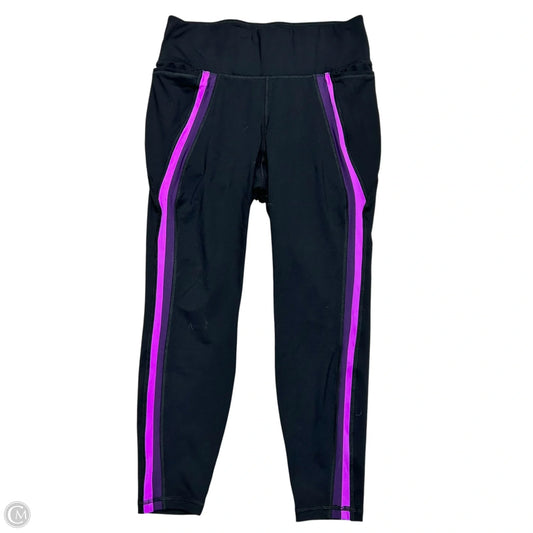 Athletic Leggings By Livi Active In Black & Purple, Size: Xl