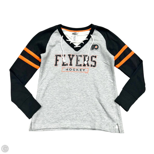 Sweatshirt Crewneck By Nhl In Black & Grey, Size: L