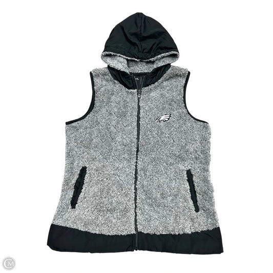Vest Faux Fur & Sherpa By Antigua In Grey, Size: L