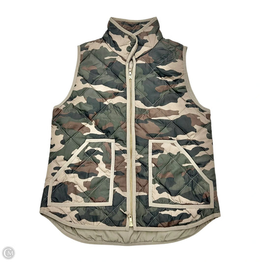 Vest Puffer & Quilted By J. Crew In Camouflage Print, Size: S