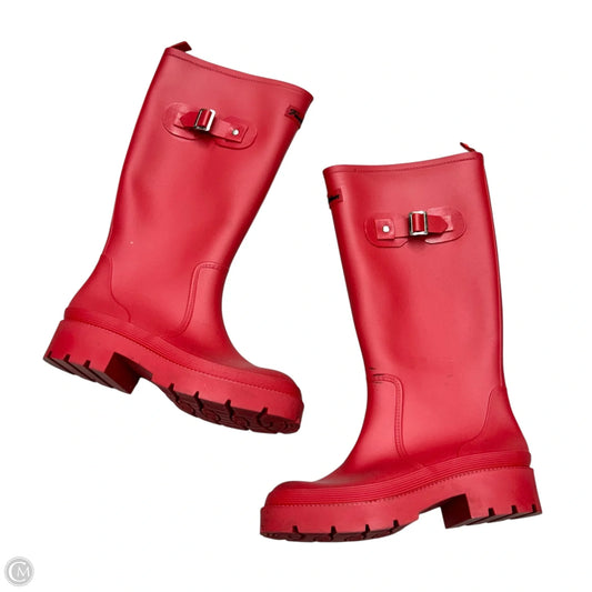 Boots Rain By Fashion In Red, Size: 8