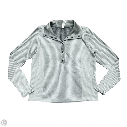 Athletic Top Long Sleeve Collar By Athleta In Grey, Size: Xl