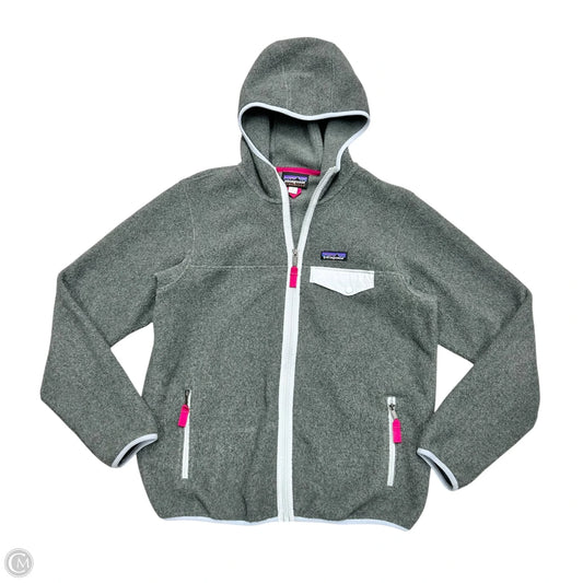 Jacket Fleece By Patagonia In Grey, Size: M