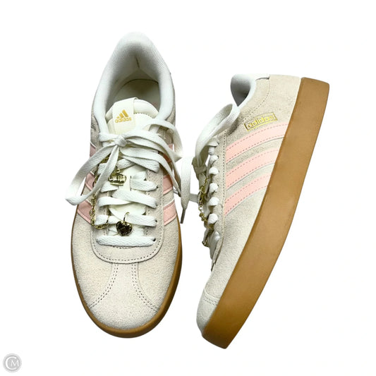Shoes Sneakers By Adidas In Cream & Pink, Size: 8