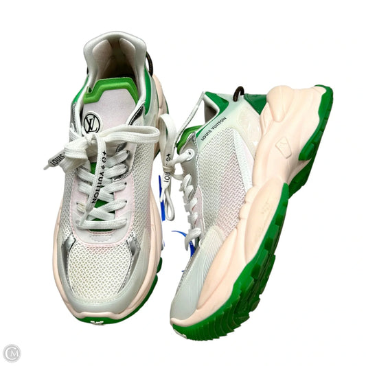 Shoes Luxury Designer By Louis Vuitton In Green & Pink, Size: 8