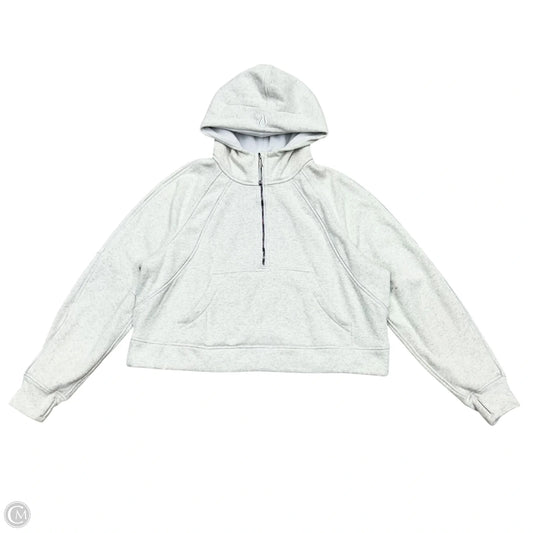 Athletic Sweatshirt Hoodie By Lululemon In Grey, Size: Xl/xxl