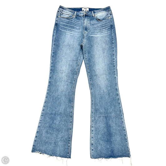 Jeans Flared By Paige In Blue Denim, Size: 14