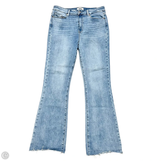 Jeans Flared By Paige In Blue Denim, Size: 14